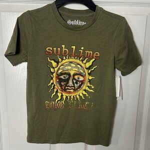 Sublime-Kids Olive Green Graphic T-Shirt